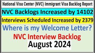 Where is my NVC Welcome Letter  NVC Visa Interview Backlog  NVC Backlog Report August 2024 [upl. by Aciemaj]