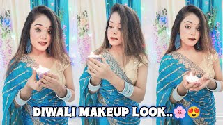 Diwali🪔Makeup LookFestival Makeup❤ [upl. by Samara289]