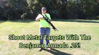 Shooting Metal Targets With The Benjamin Armada 25 PCP Air Rifle [upl. by Vastah265]