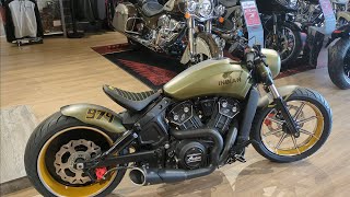 INDIAN SCOUT BOBBER CUSTOM BY INDIAN MOTORCYCLE METZ bike [upl. by Cassondra]