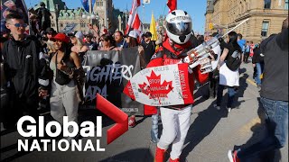 Global National April 30 2022  “Rolling Thunder” protest hits the streets of Canada’s capital [upl. by Cacie915]