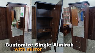 Single customize Almirah with mirror  Delivery on Dhaka Cantonment  Ovi Life Okay [upl. by Elvin]