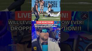 WILL LEVIS WORST THROW EVER Dropped INTERCEPTION Titans vs Colts  Titan Anderson Reaction shorts [upl. by Merceer541]