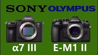 SONY a7 III vs OLYMPUS OMD EM1 Mark II [upl. by Ssirk]