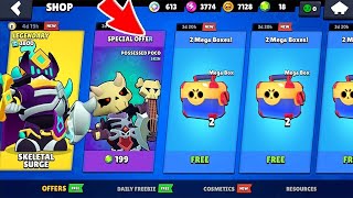 UPDATE GIFTS 100 CURSED MEGA BOXES 🔥OPENING LEGENDARY BRAWLER BRAWL STARS NEW UPDATE REWARDS [upl. by Zendah]