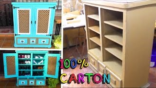 DIY CRAFTS awesome FURNITURE with CARDBOARD recycled [upl. by Gerge]