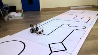 Ev3 Line following robot with 3 sensors [upl. by Acyssej]