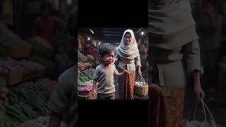 Membantu Ibu Jualan di Pasar 😭short sedih videoshort [upl. by Dorison]