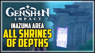 Inazuma All Shrine of Depths Locations Genshin Impact [upl. by Boot]