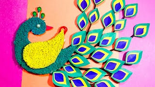 BEAUTIFUL PEACOCK WALL DECOR  WALL GANGING CRAFT  PEACOCK CRAFT  DECORATION IDEA  PAPPER CRAFT [upl. by Raeann952]