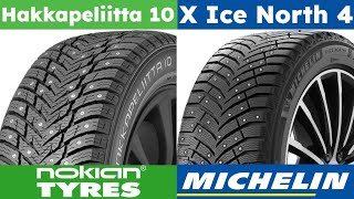 Nokian Hakkapeliitta 10 vs Michelin X Ice North 4 [upl. by Iblehs]