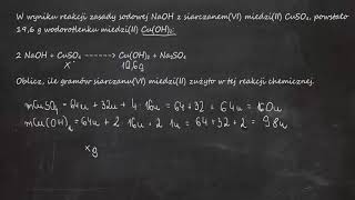 W wyniku reakcji zasady sodowej NaOH z siarczanemVI miedziII CuSO₄ powstało 196 g wodorotlenku [upl. by Karlotta]
