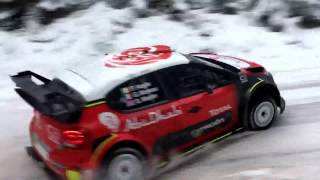 Kris Meeke and Paul Nagle Citroen C3 WRC test for Rally Sweden 2017 [upl. by Roseann411]