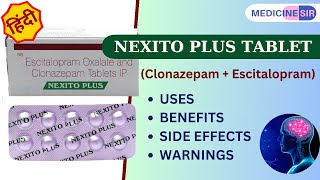 Nexito Plus Tablet Clonazepam  Escitalopram Uses Side effects Warnings  Medicine Sir [upl. by Limaj]