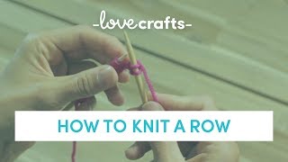 How To Knit  Knit Stitch [upl. by Gefell]