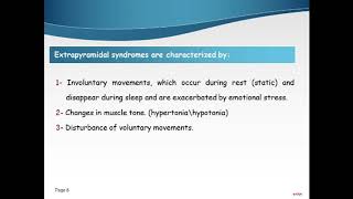 Extrapyramidal Syndromes  neurology  5th grade  Prof Nageh Foly [upl. by Atinahs]