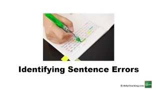 SAT Lesson Identifying Sentence Errors [upl. by Ojibbob]