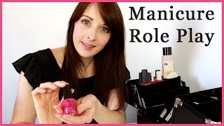 ASMR Role Play  Spa Manicure  Painting Nails  Personal Attention [upl. by Airbmak]