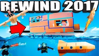 PAPA JAKE YOUTUBE REWIND 2017 🔥 Box Forts Nerf Toys amp More [upl. by Notxarb]