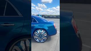 Outrageous Chrysler 300 on 30” DUB Floaters at the Carshow [upl. by Ahtnahc18]