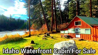 Idaho Waterfront Cabin For Sale  2 OutHouses  125k  Idaho Waterfront Homes For Sale  3bds [upl. by Taggart]