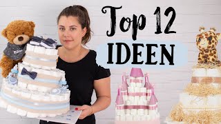 DIY Windeltorten 👶🏼🎁 entdecke 12 zauberhafte Windelgeschenke als Geschenkidee zur Geburt [upl. by Iralav]