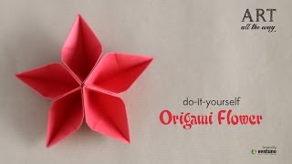 How to Fold  Origami Flower  Do It Yourself [upl. by Nirahs286]