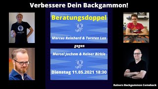 Rainers Backgammon Live Stream 34 Marcus Reinhard amp Torsten Lux vs Marcel Jochem amp Rainer Birkle [upl. by Aztin102]