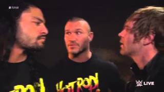 WWE Dean Ambrose amp Randy Orton amp Roman Reigns Backstage Promo [upl. by Estes]