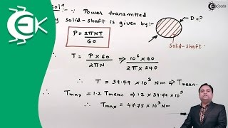 Problem on Shaft Based on Strength Criteria  Design of Shafts Keys Couplings  Design of Machine [upl. by Iturk]