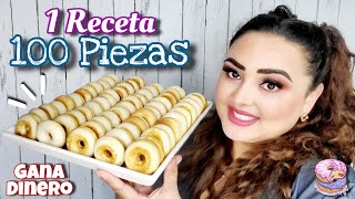 Mini DONAS para NEGOCIO ✨️ La receta PERFECTA para hacer 100 piezas 🍩 EMPRENDE YA [upl. by Gwyneth]