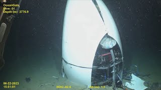 Titan Footage Shows Submersible 990 Feet From Titanic [upl. by Rosen163]