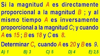 MAGNITUDES PROPORCIONALES MIXTAS PROBLEMA RESUELTO [upl. by Endor]