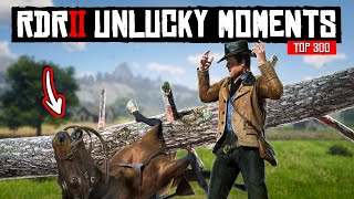 TOP 300 UNLUCKY Moments in RDR2 [upl. by Bollen597]