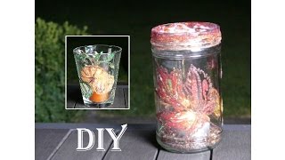 DIY Herbst Windlichter mit Glitzer  Autumn wind lights with glitter [upl. by Colette591]