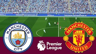 Manchester City 3 vs 1 Manchester United Premier League 2324  Video Game Simulation PES 2021 [upl. by Lenaj511]