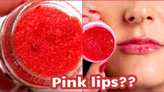 Pink lips chahiye Homemade lips scrub 👄👄 Simple steps of lip care [upl. by Rafael766]