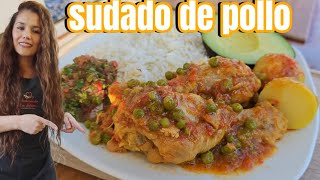 POLLO SUDADO🍗 SUDADO DE POLLO POLLO EN SALSA🍅 super delicioso y FÁCIL DE PREPARAR 😋 [upl. by Belamy]