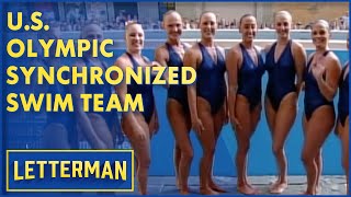 US Olympic Synchronized Swim Team Performs On 53rd Street  Letterman [upl. by Mahmoud954]