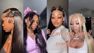 2024 LACE FRONTAL 🎀WIGS AND BUNDLES INSTALLS COMPILATION🫧💕 ✨ TikTok compilation🎀🫧 [upl. by Yennaiv]