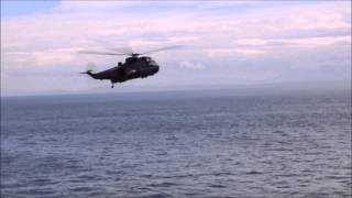 HMCS Winnipeg  Sikorsky CH124 Sea King demonstration [upl. by Oiralih]