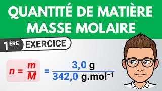 les grandeurs physiques liées aux quantités de matières  exercice 9 1Bac  sc expsc math [upl. by Nylarat]