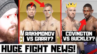 OFFICIAL Shavkat Rakhmonov vs Ian Garry Colby Covington vs Joaquin Buckley MMA News Reaction [upl. by Crandale930]