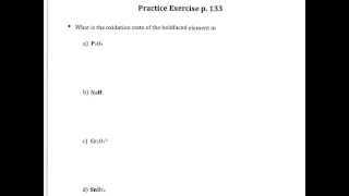 Practice Exercise p 133 Oxidation States [upl. by Akimahc]