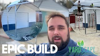 Epic Build Footage  Combo Unit CarportGarage [upl. by Noivad]