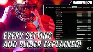 The Most REALSTIC Madden 25 Settings and Sliders  LAMBZYS Realistc Sliders V10 [upl. by Asnerek]