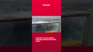 CRUZEIRO FICA SEM ENERGIA APÓS SER ATINGIDO POR FORTES ONDAS [upl. by Ainegue]
