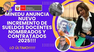 😱MINEDU ANUNCIA IRRISORIO AUMENTO PARA TODOS LOS DOCENTES 2024🤔 [upl. by Norrehs792]