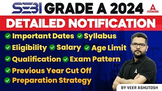 SEBI Grade A 2024 Notification  SEBI Grade A Salary Syllabus Exam Pattern amp Preparation [upl. by Ontine]