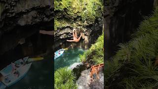 diving off a cliff without seeing the water entry 🤯 shorts [upl. by Harrow]